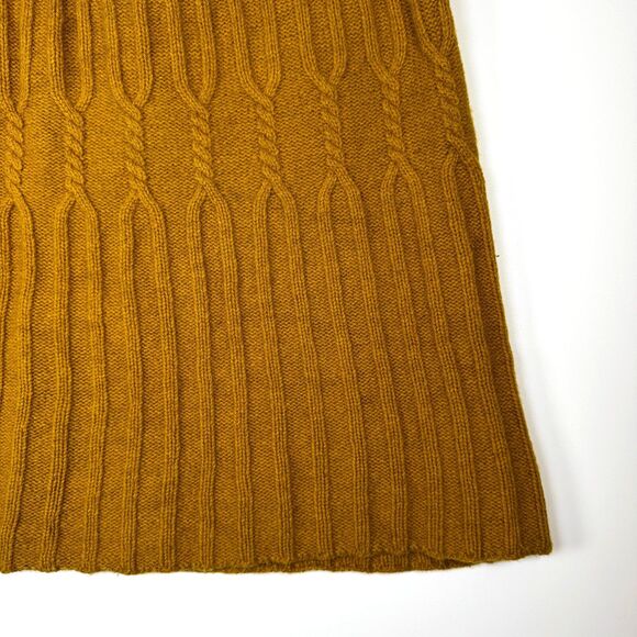 Far Away From Close Anthropologie Skirt Small Mustard Wool Blend Cable Knit Boho - Picture 2 of 12